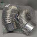 4 Inch 90 Degree Galvanized Dryer Elbow Vent Tube Connector Dryer Vent Elbow Connector Dryer for 4" HVAC Duct Ducting Pipe Hose Ductwork (2 Pcs)