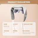 Neck Massager,Massagers for Neck and Shoulder with Heat,Electric Neck Massager with Heat at Home for Muscle Relaxation,Best Gift for Men Women Dad Mom (White Gray)