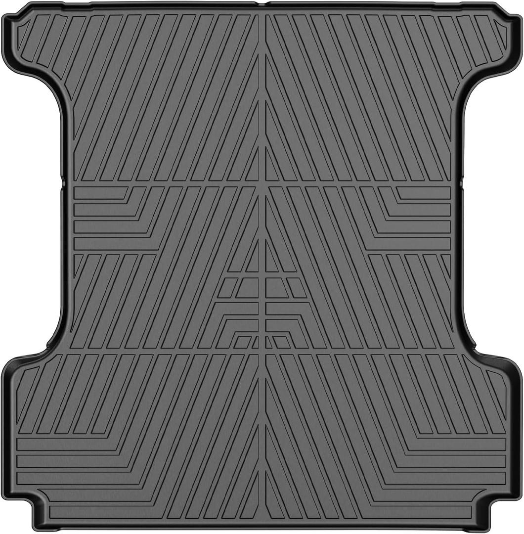 Powerty Truck Bed Mat for 2019-2025 2026 Dodge RAM 1500 Accessories 5.7 FT Truck Bed Mat TPE All Weather Cargo Licner Heavy-Duty Cargo Mat Bedliner