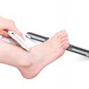 Shower Foot Rest Bar,Corner Foot Rest for Shaving Legs,Wall Mounted Shower Foot Ledge,Antislip Knurled Brass Bar Bathroom Step,Brushed Nickel