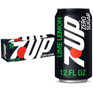 Zero Sugar 7-Up Soda, 12 Oz., Pack of 12 (EXP 12/17/26)