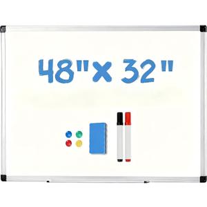 DUMOS Magnetic White Board, Dry Erase Board 48 x 32