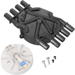 V8 Distributor Cap and Rotor kit for Mercruiser and Volvo Penta 5.0, 5.7, 6.2 Engines, 350 MAG MPI 5.0 5.7 GXI GI - 898253T29, 8M0060495, 3858975, 3858977, 18-5247, 8M0061335