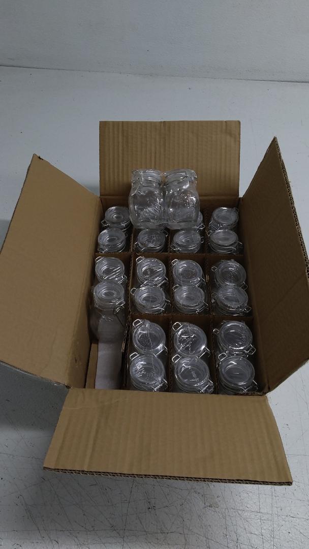 Glass Jar With Glass Lid 3" 24 Pcs