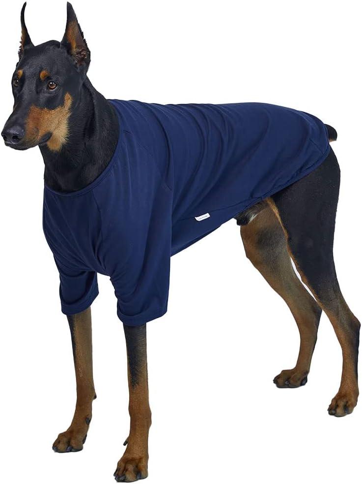 Dog Shirt for Small Dogs Plain T-Shirts Soft Breathable Dog Cotton Shirt pet Clothes (4X-Large, Navy)