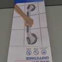 TAILI Grab Bars for Bathtubs and Showers 2 Pack Suction Grab Bar, Heavy Duty Shower Handle Removable Bath Handrails for Seniors and Elderly, Bathroom Safety Grip No Drilling Waterproof,Wood Grain (16.8")