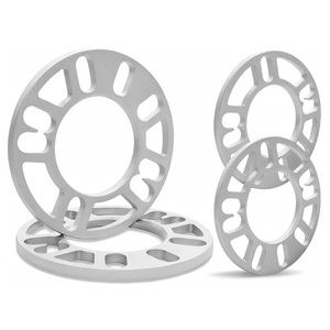 LUJIANI 4 Pack Universal Wheel Spacers, 1/4" (6 mm) Die Cast Replacement Aluminum Spacer for 4 Lugs Wheels/Rims, Fits 98 to 120mm Multiple Bolts Pattern