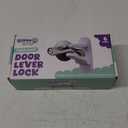 Door Lever Lock (6 Pack) Prevents Toddlers from Opening Doors. 3.25" L * 1.5" W * 4.5" H Easy One Hand Operation for Adults. Durable ABS with 3M Adhesive Backing. Simple Install, No Tools Needed.