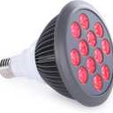 hooga Red Light Therapy Bulb, 660nm & 850nm Red & Near Infrared Light, 12 Dual-Chip LEDs, Targeted Light Bulb with Base & Braided Power Cord for Home Wellness Routine, HG24