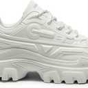 DREAM PAIRS Women Chunky Fashion Sneakers Platform Bold Lace-Up Comfortable Sneakers. (7)