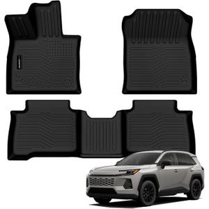 Auxko All Weather Floor Mats for Toyota rav4 Hybrid 2026 (Not for PHEV) TPE Rubber Liners Accessory for Toyota rav4 Hybrid 2026 Odorless Anti-Slip Mats Black