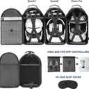 Carrying Case Made for Quest 3/ Quest 2/Vision Pro. Waterproof Travel Sling Quest 3 Bag for VR All-in-One Gaming Headset and Touch Controllers Accessories with DIY Main Compartment and Thicken Pad (Black)