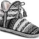 MUK LUKS Women's Amira Slipper Black White  XL-11/12