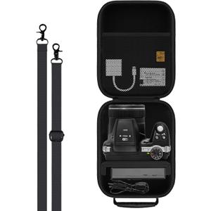 Camera Case for Kodak PIXPRO AZ528/ AZ255/ AZ405/ AZ425/ AZ401 Digital Camera, Travel Camera Bag Protective Case with Adjustable Shoulder Straps - Black (CASE ONLY)