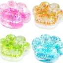 4pcs Taba Squishy Paw,Cat Paw Squishy Toys Cute Kawaii Squishies Sensory Toys Soft Fidget Toys for Stress Relief Party Favors Soft Fidget Toys for Easter Gifts