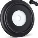 Dreyoo Metal Tub Spout Cover Ring, Bathtub Spout Trim Plate Ring with 1 Pcs Foam Gasket, 1-1/2 Inch ID and 3-5/8 Inch OD(Black)