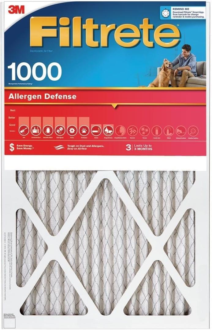 3M Filtrete 20 in. H x 14 in. W x 1 in. D 11 MERV Air Filter