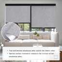 SUNOFF Cordless Blackout Roller Shades for Windows,28"W x 72"H,Heather Grey | Black Out Fabric,Free-Stop,Valance,Thermal Insulated,UV Protection,Pull Down Room Darkening,Blinds for Home & Office,Doors