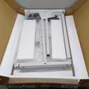 KLSMYHOKI Standing Desk Adjustable Height, Mobile Stand Up Desk with Wheels Small Computer Desk Rolling Desks, Portable Laptop Desk White Standing Table Home Office Desks 16"x31.5" Height 27"-43.5"
