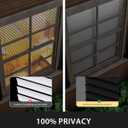 UNISHADES No Drill Blinds for Windows 1" Vinyl L-Shaped Slats Cordless Mini Blinds for Home, for Window Size 29" W 64" H Black