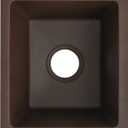 MILOSEN Brown Bar Sink 13 * 15 Inch, Small Bar Sink, Undermount Granite Composite RV Kitchen Sink,Prep Bar Sink Single Bowl