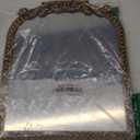 Vintage Makeup Mirror Antique Vanity Mirror Gold Arched Tabletop Mirrors for Dresser,Baroque Ornate Standing Decor for Desk Living Room,Bedroom 12.1" x 9.8"