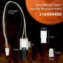 Durable Gas Oven Igniter Replacement 316489400 316489403 For Gas Stove Compatible with Fri-gidaire Gallery Oven, Ken-more, Electr-olux, Cro-sley Range Oven Igniter, Replaces 5304534663 By Fetech mate