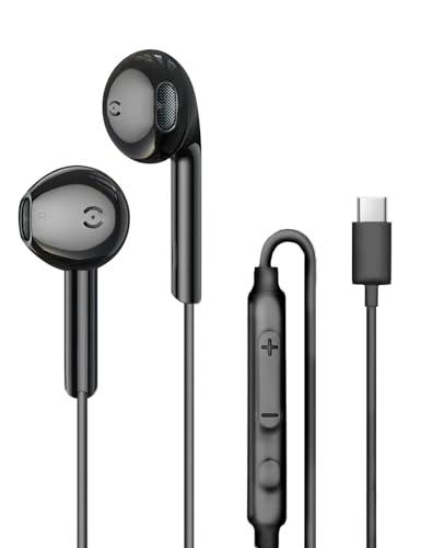 MAS CARNEY USB C Earbuds Wired Ear Buds for Samsung Galaxy S25 S24 S23 S22 S21 S20 Ultra FE A16 A17 A26 A36 A53 5G A56 Z Fold 6 USBC in-Ear Headphones Wired Type C Earbud Earphones Headsets with Mic