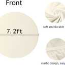7.2ft Ivory Round Backdrop Cover Circle Backdrop Cover for Birthday Ivory Arch Backdrop for Wedding Baby Shower Party Home Decoration
