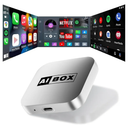 2-in-1 Wireless CarPlay Adapter & Android Auto with Netflix/YouTube/Tiktok, Mini Car Play Wireless Adapter for iPhone, Plug & Play Magic AI Box Fit for Cars with Wired CarPlay/Android Auto