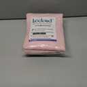 2 x Lecloud Wasa Blush Pink Sheer Curtains, Voile Short Curtains with Jacquard Pattern, Light Filtering Window Curtains for Kitchen Bedroom 45 Inch Length 2 Panels Set, 42 W x 45 L