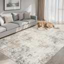 8x10 Area Rugs for Living Room - Washable Rug Modern Abstract Soft Large Neutral Non-Slip Carpet Indoor Floor Stain Resistant Thin Carpets for Bedroom Dining Room Farmhouse Nursery Home Office Multi