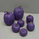 Winlyn 7 Pcs Assorted Sizes Purple Artificial Pumpkins and Gourds Decorative Halloween Pumpkins Foam Pumpkins for Gifts Chic Halloween Thanksgiving Fall Wedding Table Centerpiece Mantel Shelf Dcor