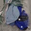 Frienda 8 Pcs Muslin Baby Bibs Cotton Bandana Drool Bibs Bulk for Newborn Infant 6 Absorbent Layers Feeding Accessory (Blue Colors)