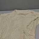 Women's Knit Vest Long Dress Crochet Robes V Neck Elegant Cover Up Dress, XL