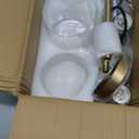 ROCUNSI 3-Light Gold Kitchen Island Lighting, Gold Pendant Light Fixture, Farmhouse Dining Room Light Fixtures Over Table, Modern Hanging Light Fixtures with Clear Glass, E26 Base, Bulbs Not Included