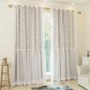 Antique Gold Double Curtain Rods for Window 48-84 Inch, Wrap Around Double Drapery Rods, Adjustable Double Room Darkening Curtain Rods, Heavy Duty 1-Inch Front and 5/8 Inch Back Dual Curtain Rod