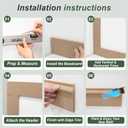 LONGKING Premade Board and Batten Wainscoting Kit, MDF Paintable Accent Wall Panels with Edge Trim, Pre-Cut Ready to Assemble Moulding for Interior Home Decor, Covers 93.93 x 56 in.