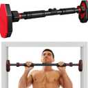 Operitacx Adjustable Doorway Pull up Bar with Secure Locking Comfortable Grip Strength Training Bar for Home Gym Portable Fitness Equipment for Upper Body Workout and Stretching