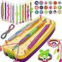 Friendship Bracelet, Friendship Bracelet Kit with Beads, Bead Making Kit for Jewellery Making - Adjustable Set for Making Colorful Bracelets for Arts Enthusiasts and