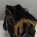 Wearable Cleaning Caddy Organizer with Handle & Shoulder Straps for Housekeepers, Under Sink & Car Cleaning Tool Organizer Bag with 4 Foldable Dividers (Tan)