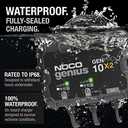 NOCO Genius GENPRO10X2: 2-Bank, 20A Onboard Battery Charger - 10A Per Bank, 12V Waterproof Marine Charger with Overcharge Protection & Temperature Compensation  for Lead-Acid & Lithium Batteries