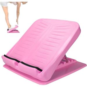 JADE KIT Slant Board Calf Stretcher Adjustable 4 Level Anti Slip Design Incline Board Leg Foot Balancing Fitness Pedal Wedge Stretch for Heel, Hamstring, Achilles, Leg Calves (Pink)