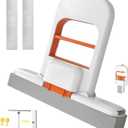 Mini Foldable Desktop Mop, Self-Squeeze Sponge Mop with One-Hand Handle for Wet and Dry Cleaning - Kitchen, Bathroom, Glass, Car, Small Spaces (Replaceable Head)