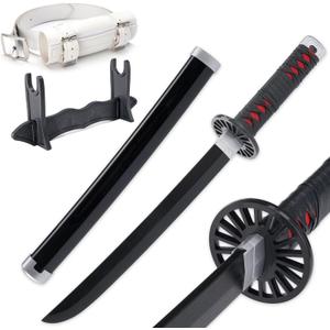 Zisu Demon Sword - 23.6" Short Cosplay Katana Replica for Kids - Complete with Belt, Stand, and True-to-Show Design - Anime Sword Ideal for Cosplay and Display