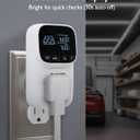 Digital Temperature Controller, Heating & Cooling Thermostat Plug Outlet, 40F~210F, 15A 1800W, LCD Display, Temperature Controlled Outlet for Home, Greenhouse, Chicken Coop, Reptile
