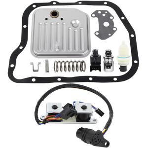 A500 A518 A618 46RE 47RE 48RE Transmission Filter Gasket Kit Fit for Dodge Ram 1500 2500 3500 Dakota Durango Grand Cherokee Jeep Chrysler 2000-up with Governor Pressure Sensor Solenoid 42RE 44RE