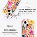 Magnetic for iPhone 13 Case Cute for Women, [Compatible with Magsafe][Drop Protection] Slim Colorful Flowers Oil Painting Printed Girly Floral Phone Case for iPhone 13