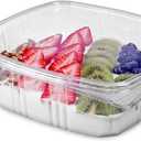 48oz RPET Clear Hinged Lid Deli Container -200Pcs