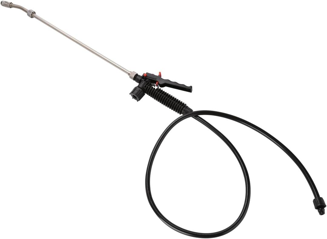 Sprayer Wand Replacement Compatible with PetraTools & Greenworks, Backpack Sprayer Parts, 29 Inches Stainless Steel Sprayer Wand with Shut Off Valve (29 Inches Sprayer Wand & Hose)